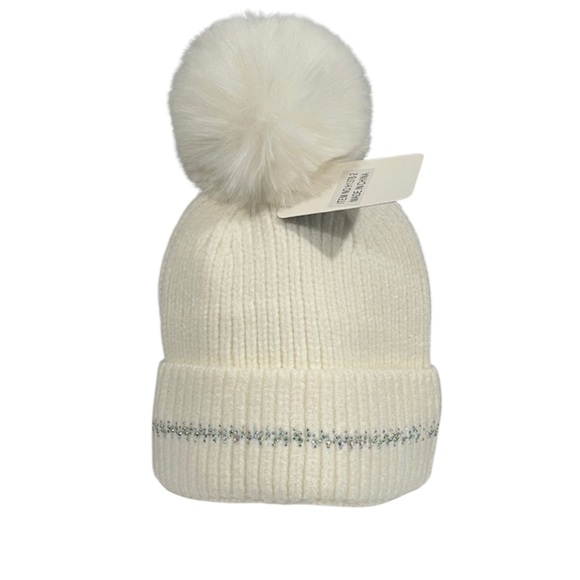 Accessories - 216. Cozy White Pom-Pom Knit Hat